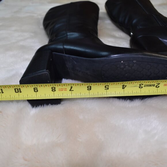 Kelly & Katie Freyna Tall Black Square Toe Knee High Boots Size 9 - Picture 7 of 16